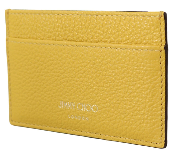  - Jimmy Choo Sunshine Yellow Leather Card Holder - 194611097839 - Ask Me Wear