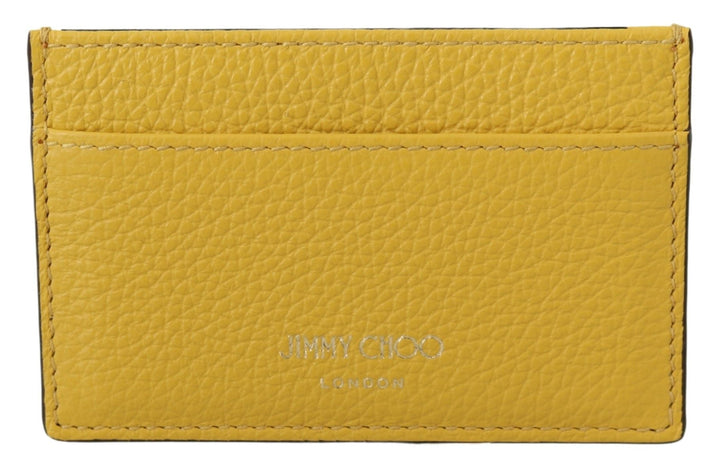  - Jimmy Choo Sunshine Yellow Leather Card Holder - 194611097839 - Ask Me Wear