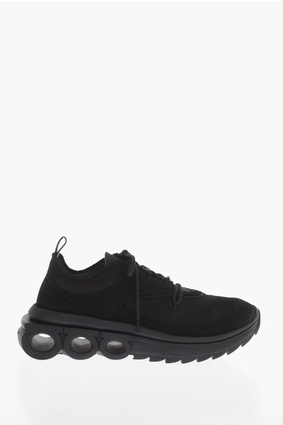 Salvatore Ferragamo Knitted NIMA Sneakers with Ton sur Ton Rubber Sole