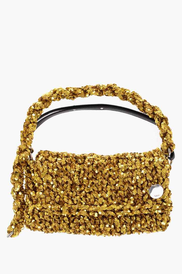 Jil Sander Knitted Shoulder Bag With Sequins