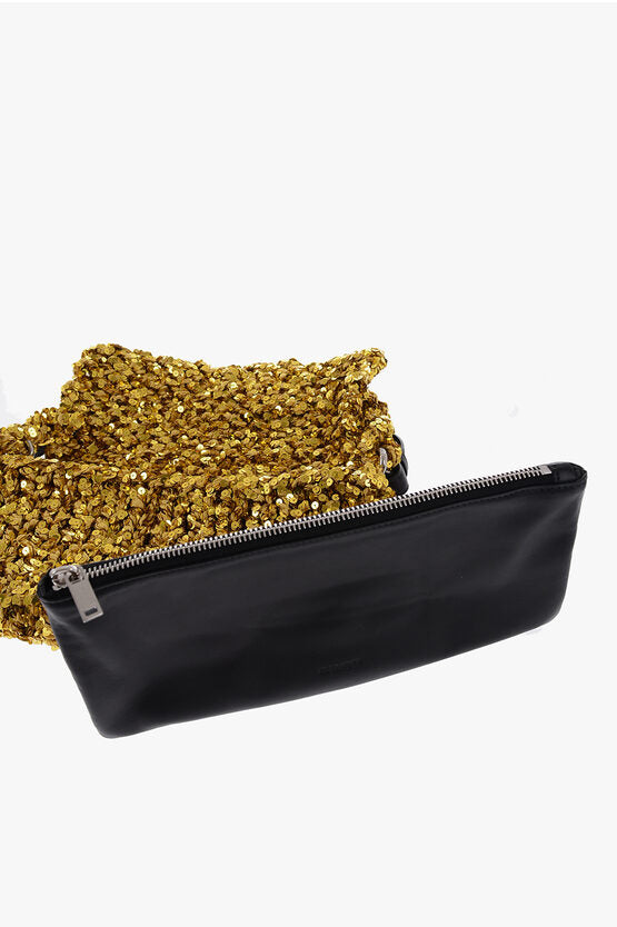 Jil Sander Knitted Shoulder Bag With Sequins