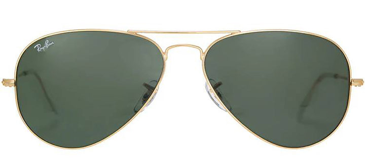 Ray-Ban Aviator Classic RB 3025 L0205 Aviator Metal Gold Sunglasses with Crystal Green Lens