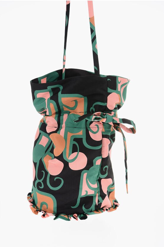 Bags - La Double J Patterned Bucket Bag with Ruffle Details - 1100000211235 - Ask Me Wear