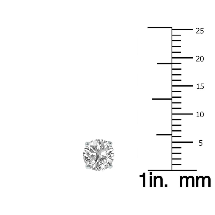 Jewelry - Lab Grown 1.50 Carat Total Weight Diamond Solitaire Earrings In 14K White Gold - ERF61361LD - Ask Me Wear