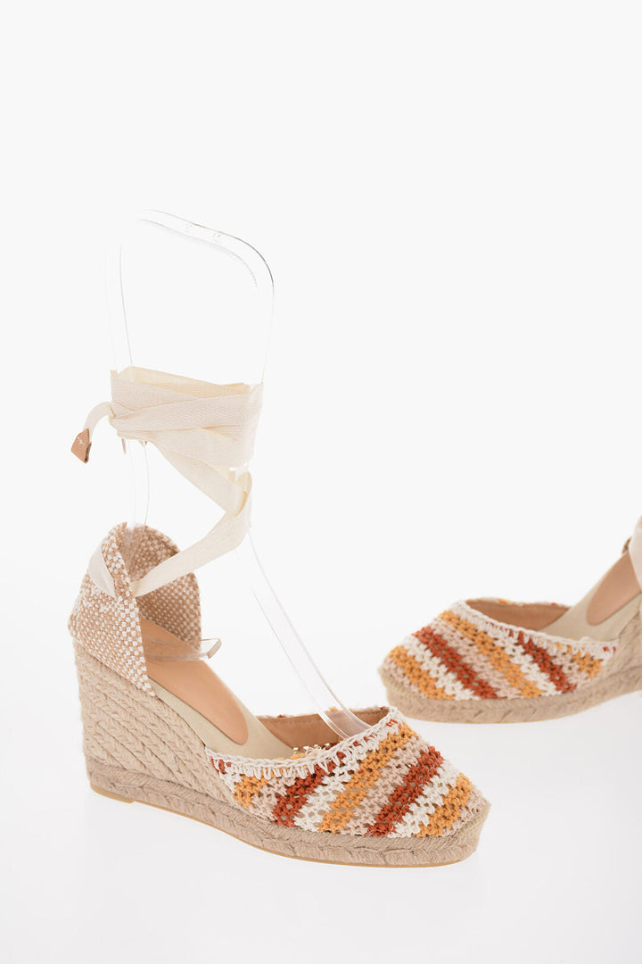 Castaner Lace-Up Crochet CARINA Espadrillas with Wedge 10,5cm