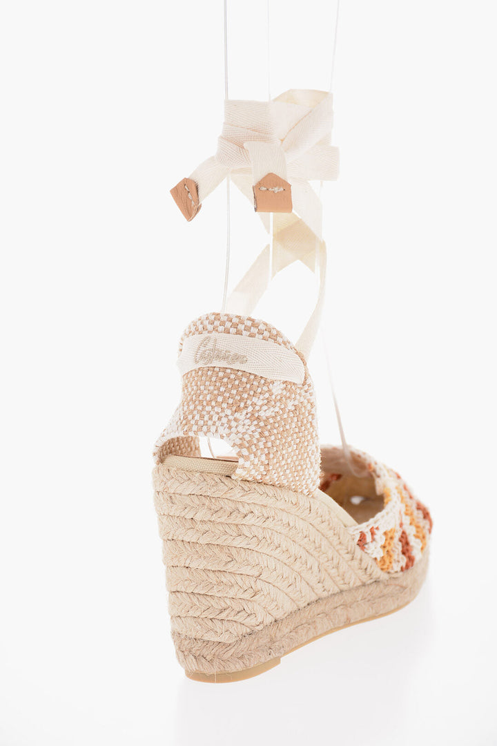 Castaner Lace-Up Crochet CARINA Espadrillas with Wedge 10,5cm