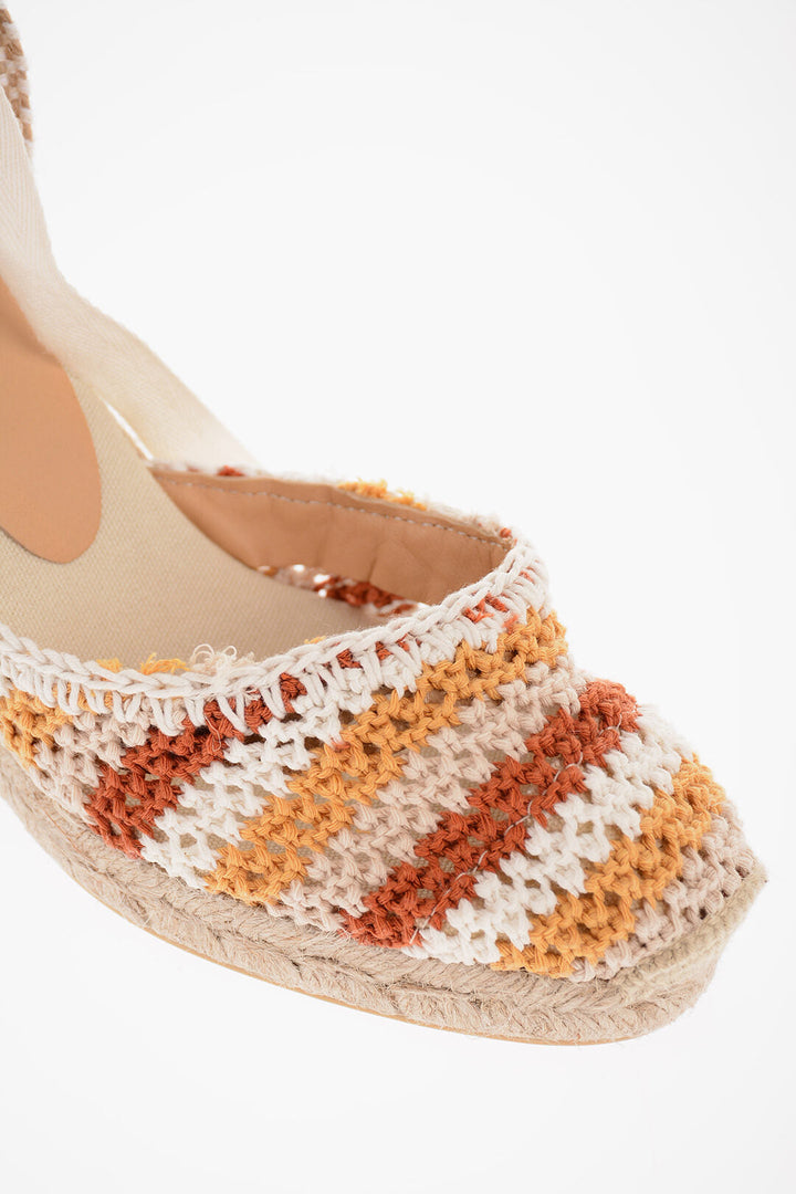 Castaner Lace-Up Crochet CARINA Espadrillas with Wedge 10,5cm