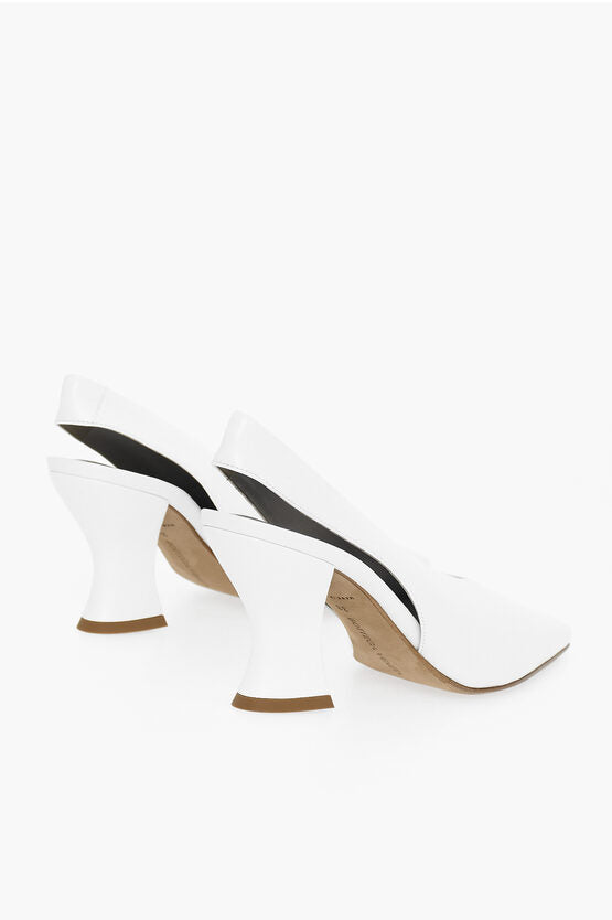 Bottega Veneta Lambskin ALMOND Pumps with Cuban Heel 8cm