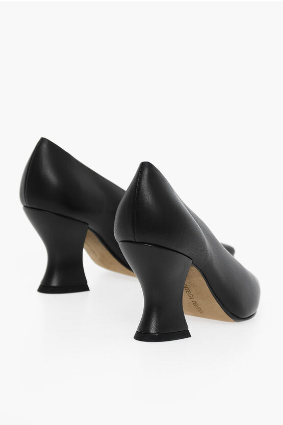 Bottega Veneta Lambskin ALMOND Pumps with Cuban Heel 8cm