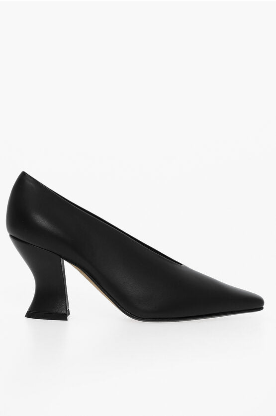 Bottega Veneta Lambskin ALMOND Pumps with Cuban Heel 8cm