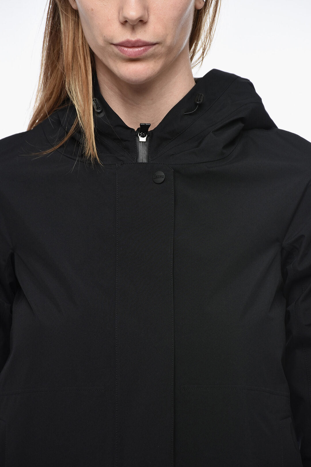 Herno LAMINAR Nylon Windbreaker with Hidden Closure