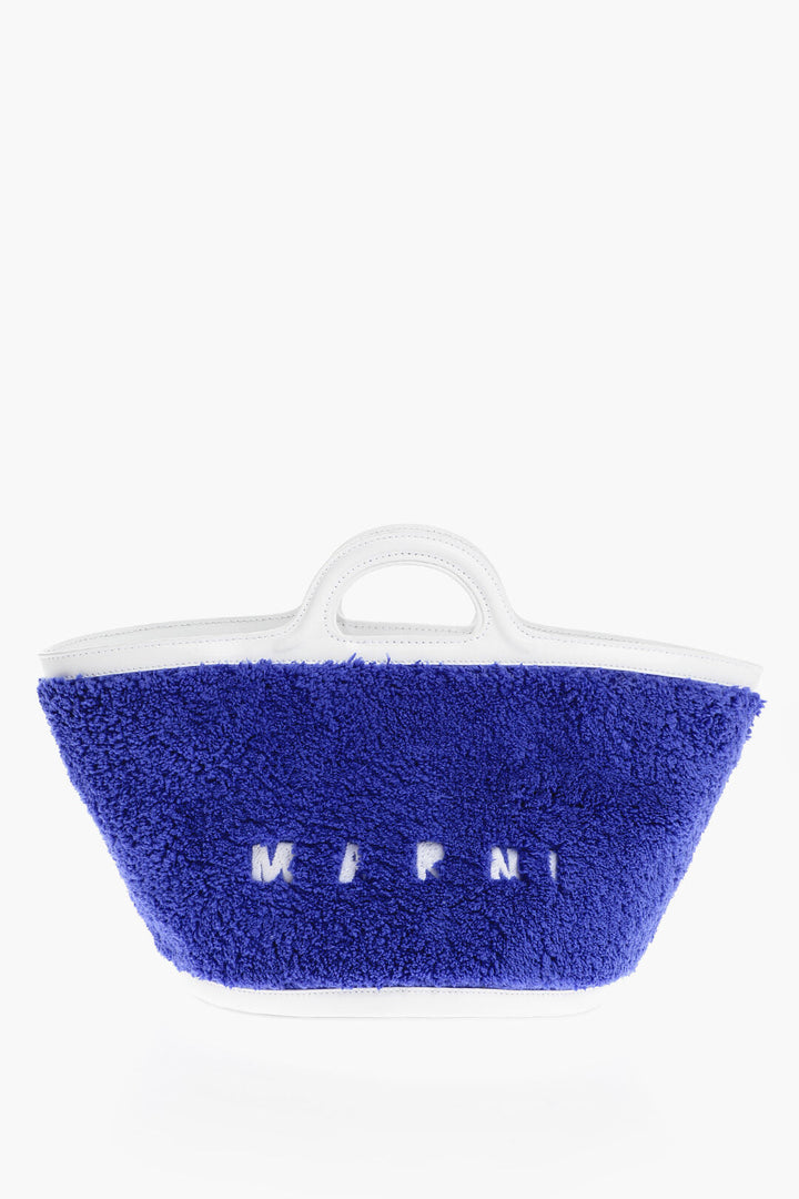 Marni Leather and Fabric TROPICALIA Handbag with Removable Shoulde