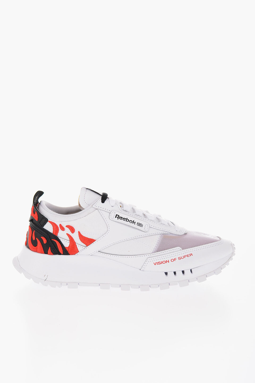 Reebok Leather and Mesh LEGACY Low-Top Sneakers with Embroidery