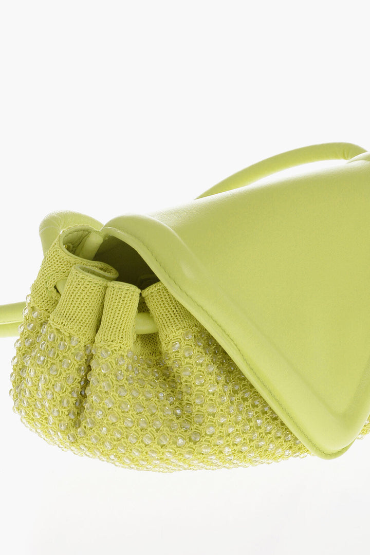 Bottega Veneta Leather BEAK Bag with Rhinestone Application