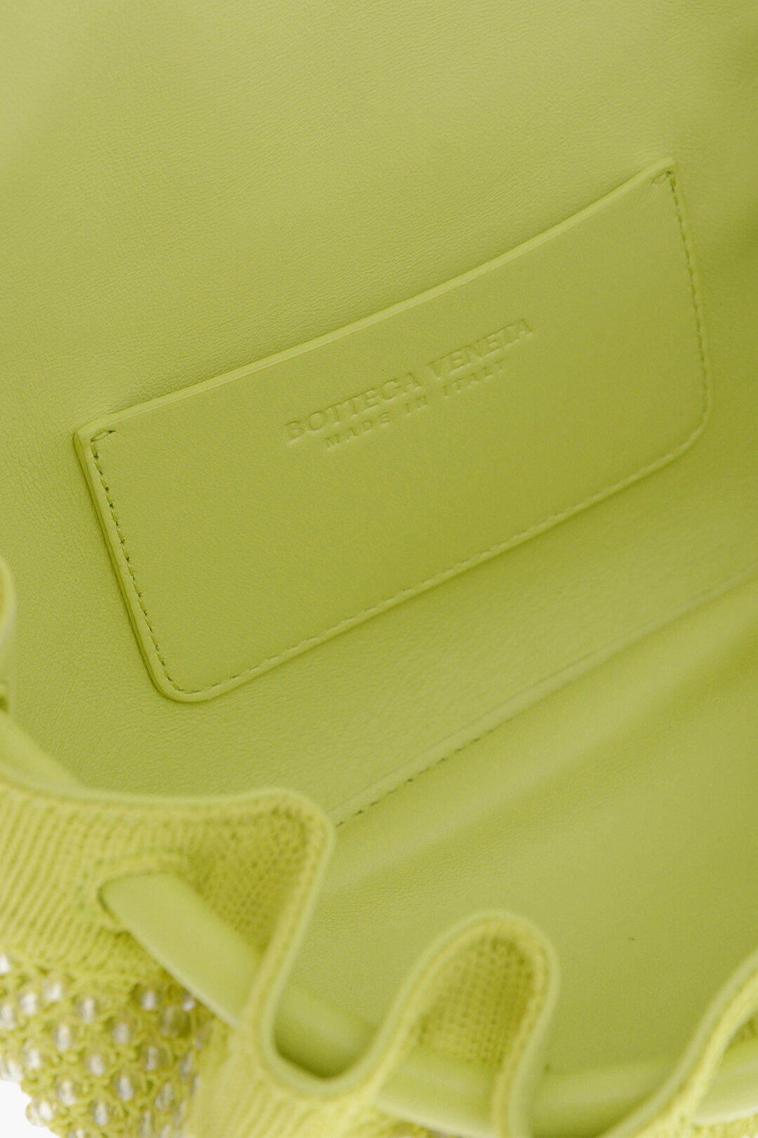 Bottega Veneta Leather BEAK Bag with Rhinestone Application