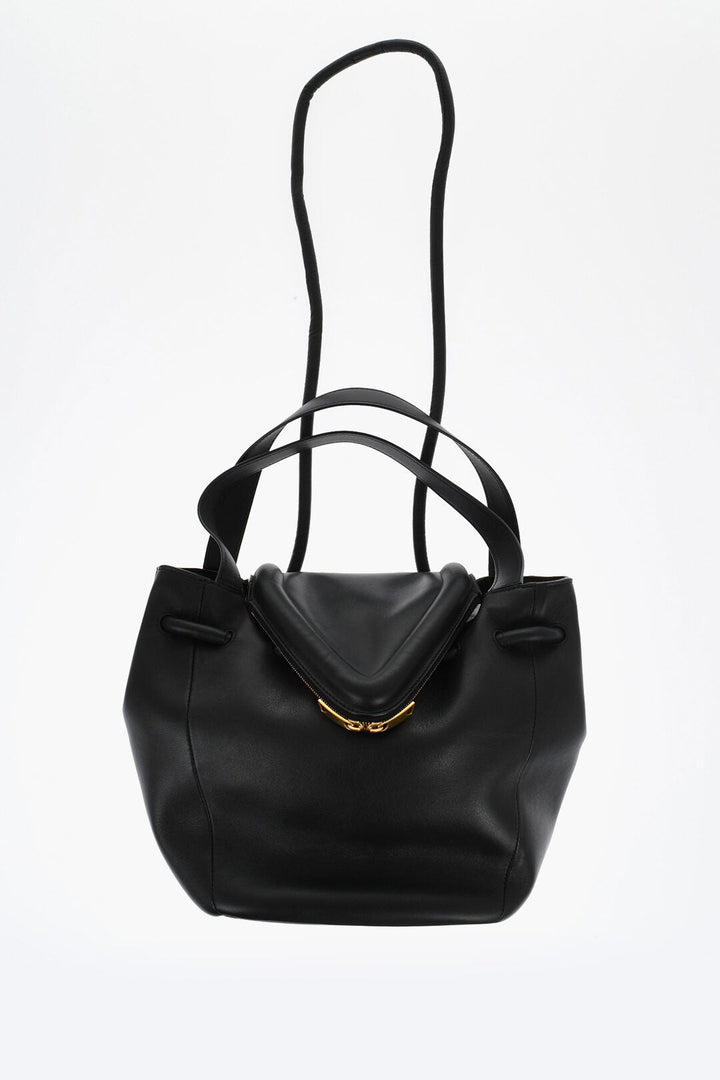 Bottega Veneta Leather BEAK Handbag with Triangular Pocket