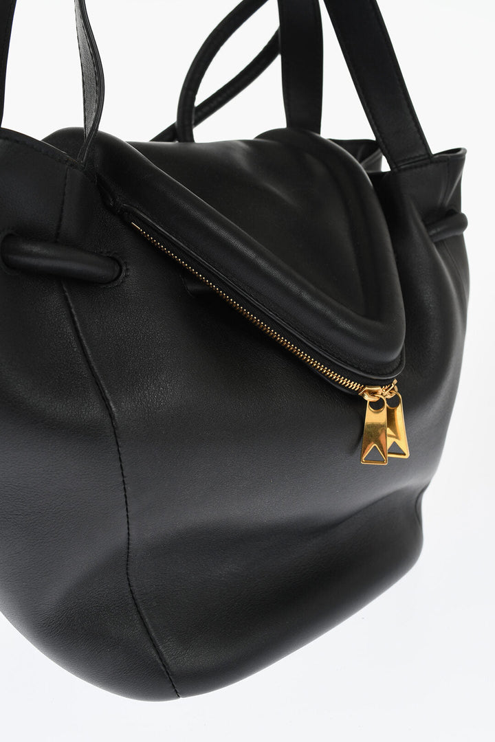 Bottega Veneta Leather BEAK Handbag with Triangular Pocket