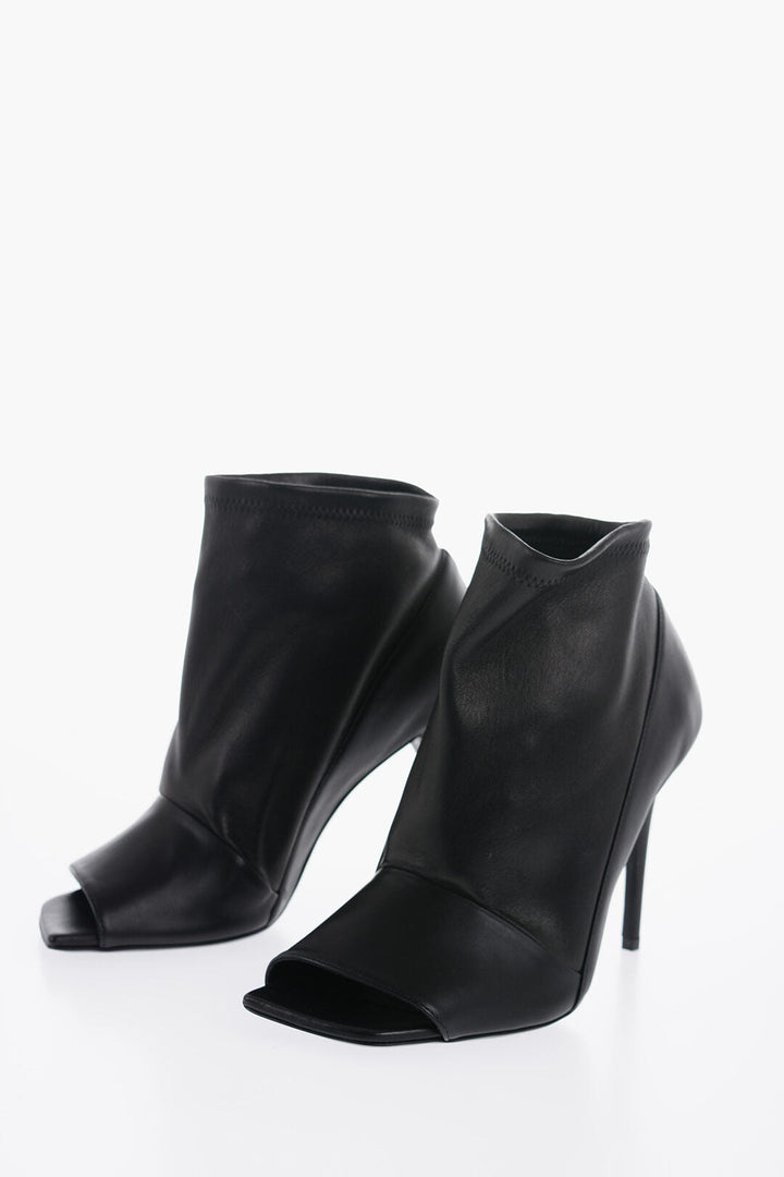 Bruno Frisoni Leather BEAUTY Ankle Boots with Open Toe 10,5cm