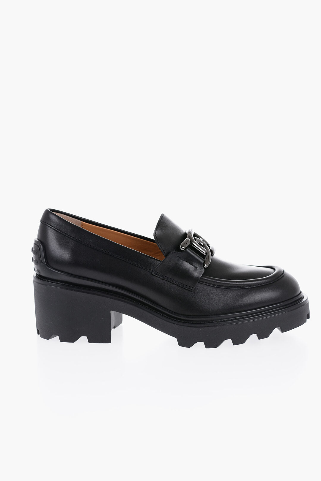 Tod's Leather Bit Loafers with Chain 6cm