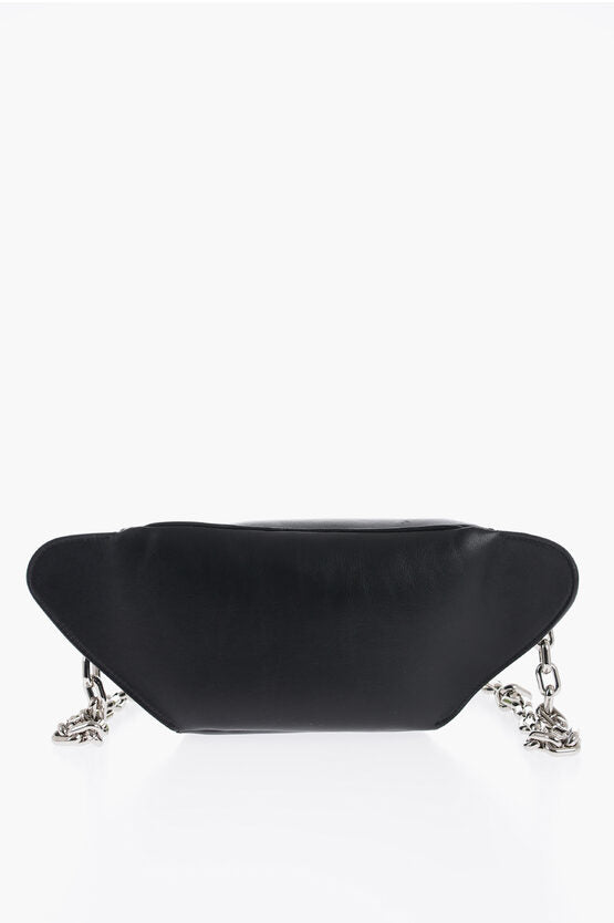 Alexander McQueen Leather Bum Bag with Chain Shoulder Strap