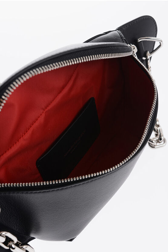 Alexander McQueen Leather Bum Bag with Chain Shoulder Strap