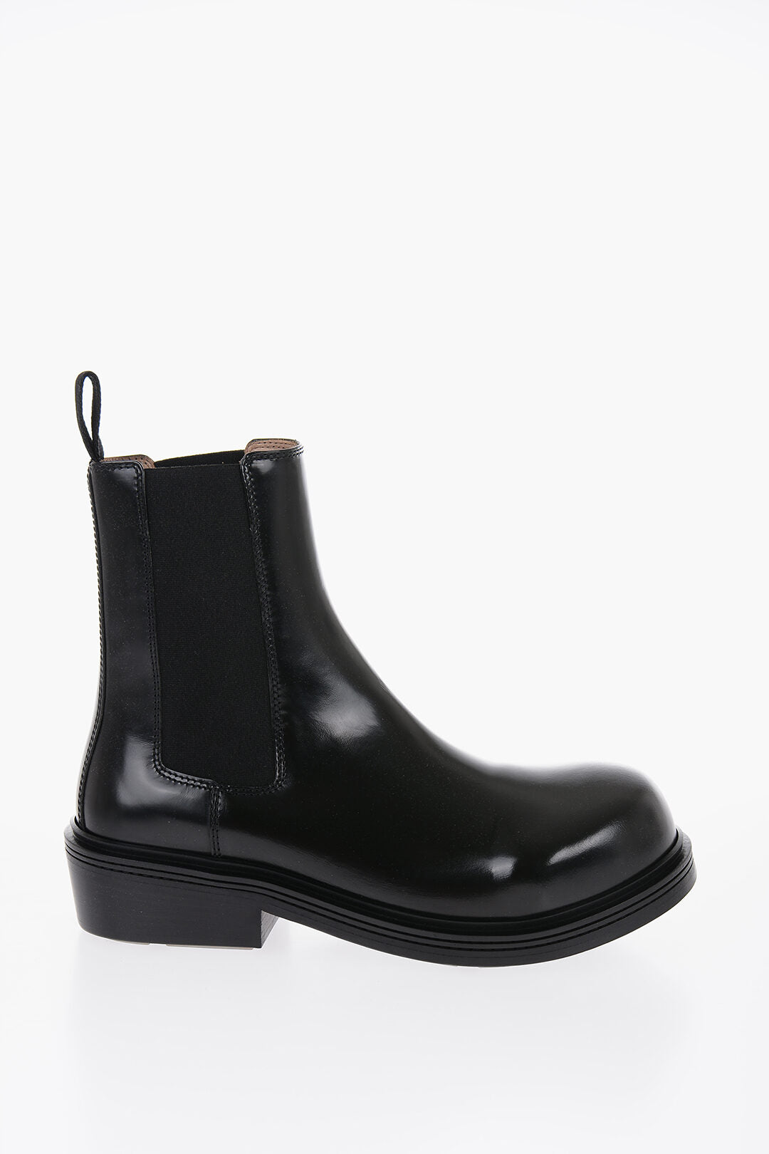 Bottega Veneta Leather CHELSEA FIREMAN Ankle Boots with Elastic Band