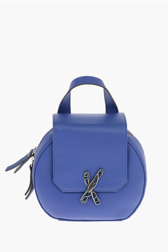 Bolso de hombro mini CINCILLA de piel de Ixos con logotipo plateado