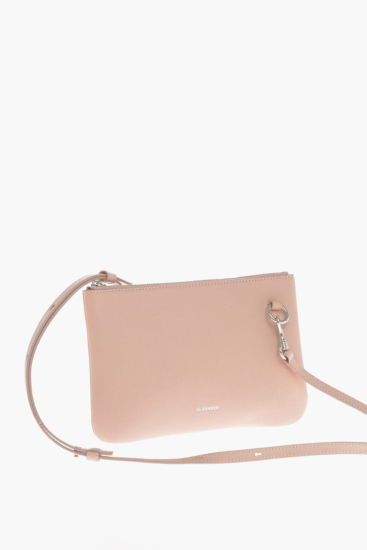 Jil Sander Leather Clutch with Removable Strap