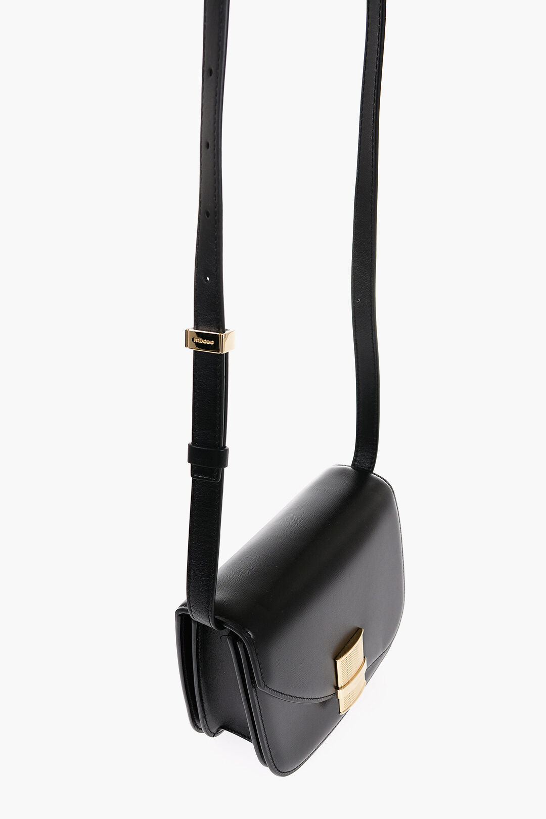 Salvatore Ferragamo Leather Crossbody Bag with Golden Detail