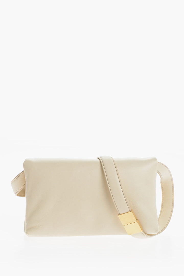 Marni Leather Crossbody Bag with Golden Details