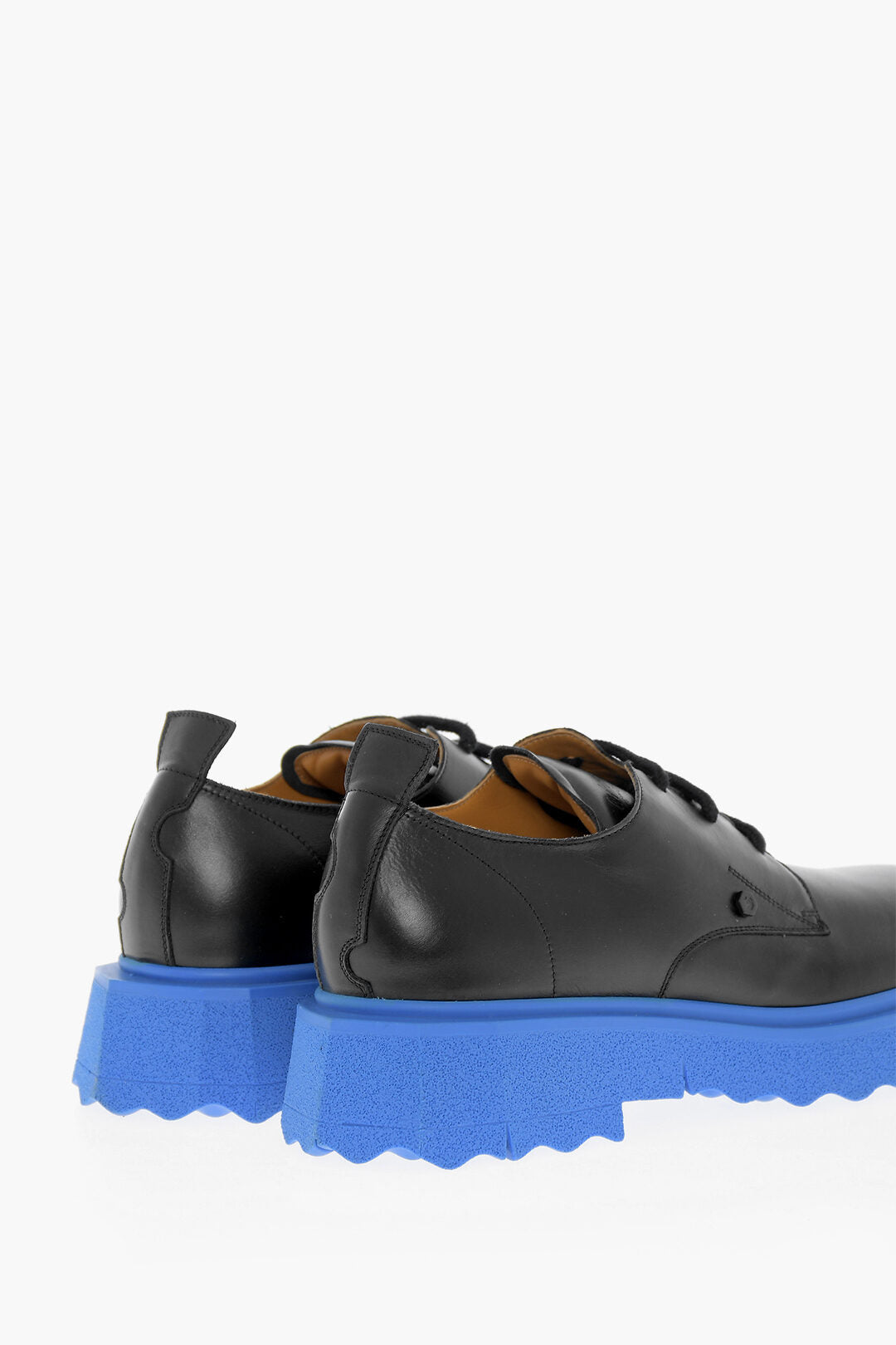 Off-White Leather Derby Shoes with Contrasting Sole