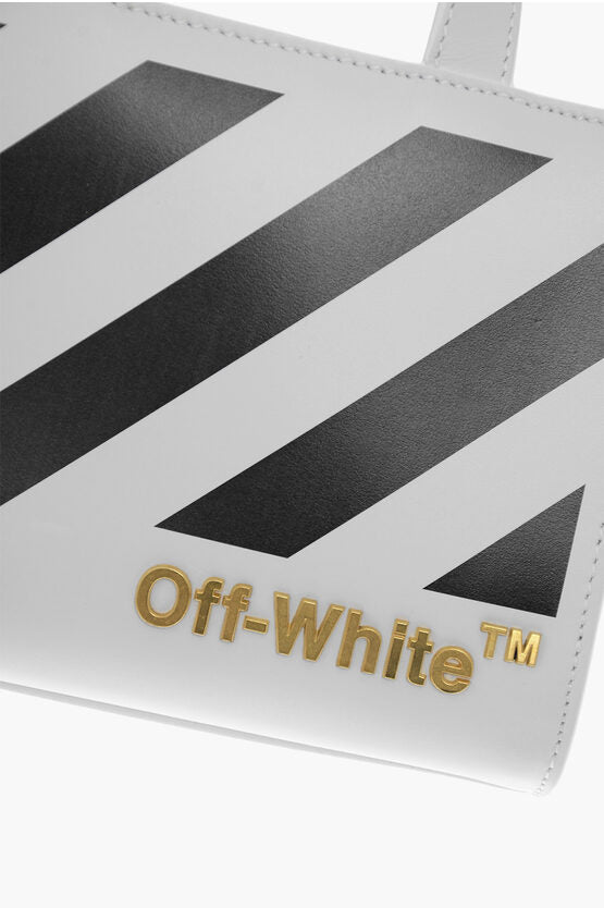 Off-White Leather DIAG HYBRID Mini Bag with Golden Logo