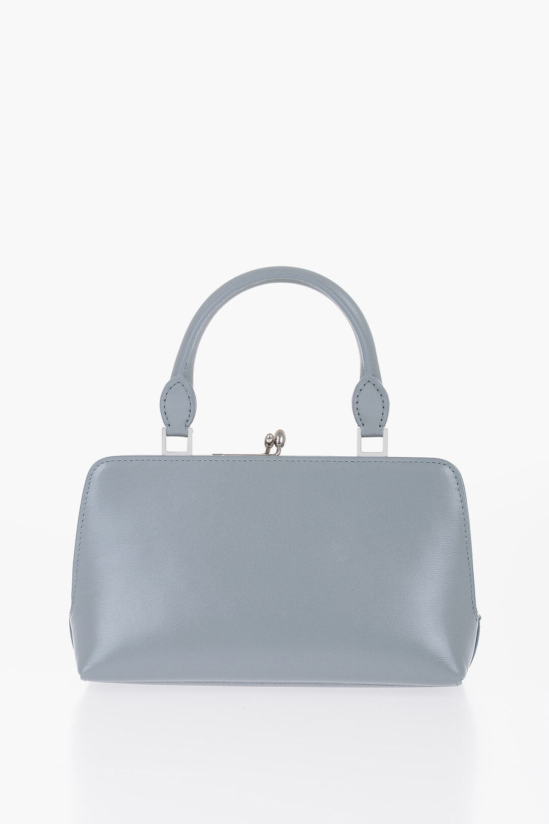 Jil Sander Leather GOJI Handbag with Clip Clap Closure