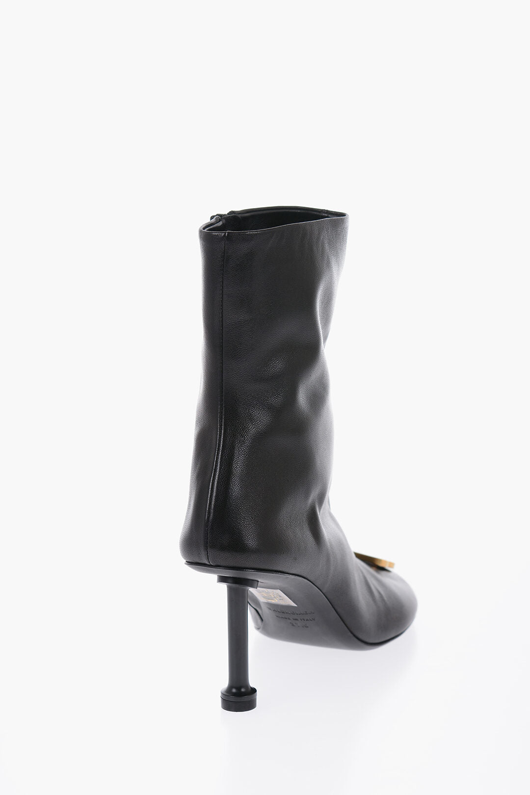 Balenciaga Leather GROUPIE Booties With logo Statement