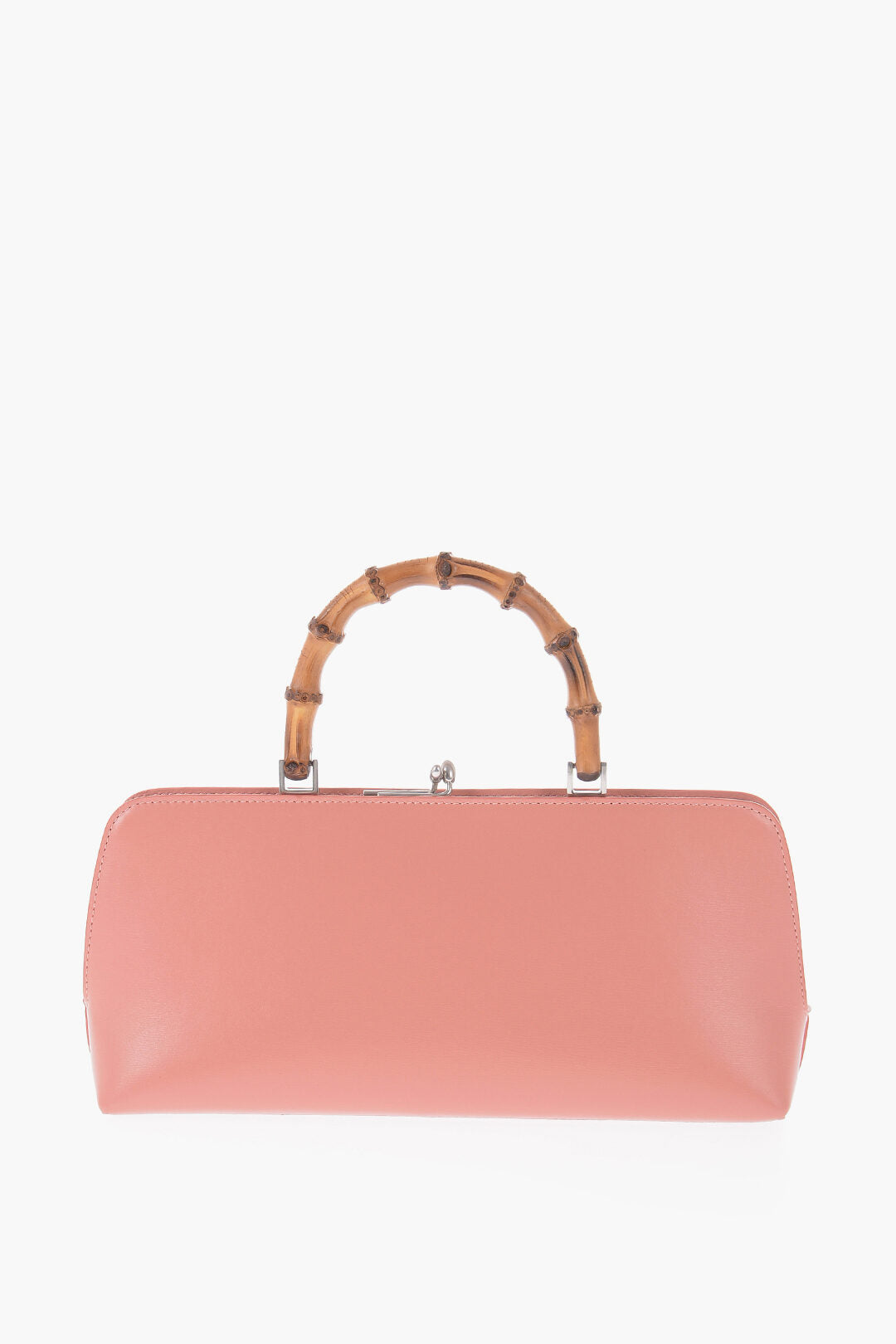 Jil Sander Leather Handbag With Bamboo Handle