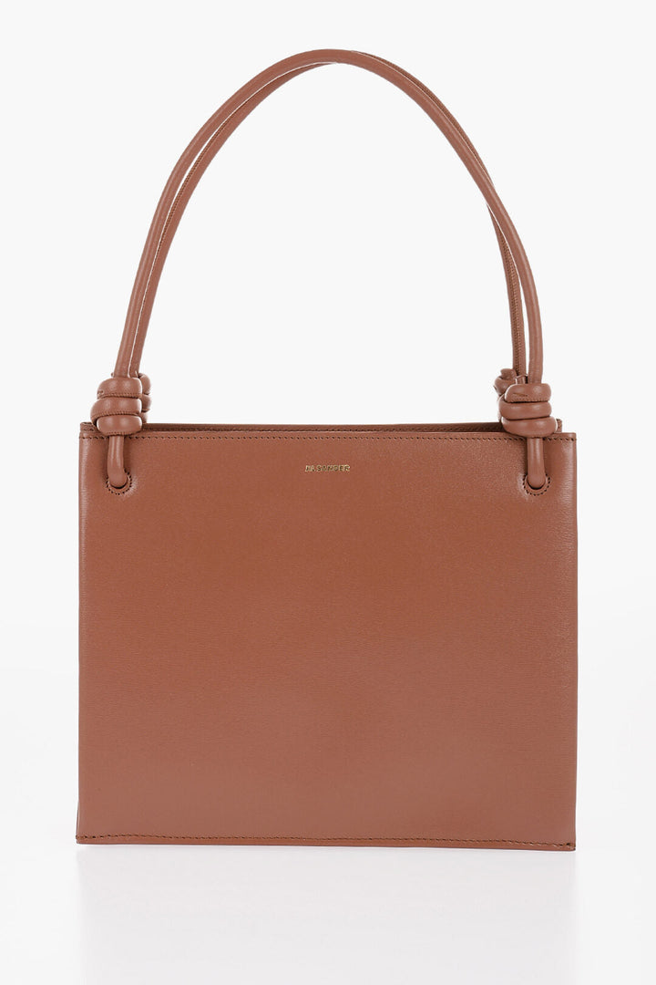 Jil Sander Leather Handbag with Knot Detailing