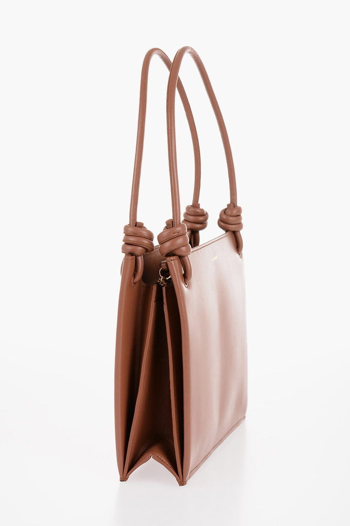 Jil Sander Leather Handbag with Knot Detailing