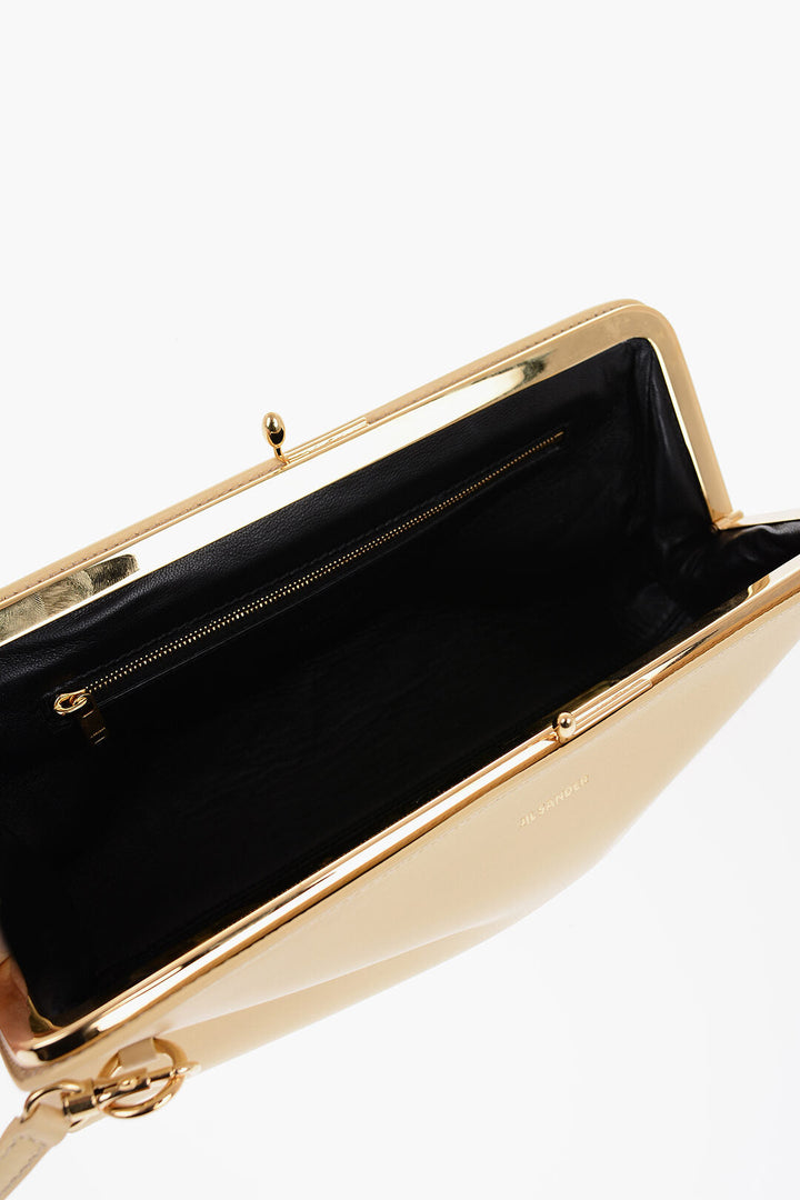 Jil Sander Leather Handbag with Removable Shoulder Strap