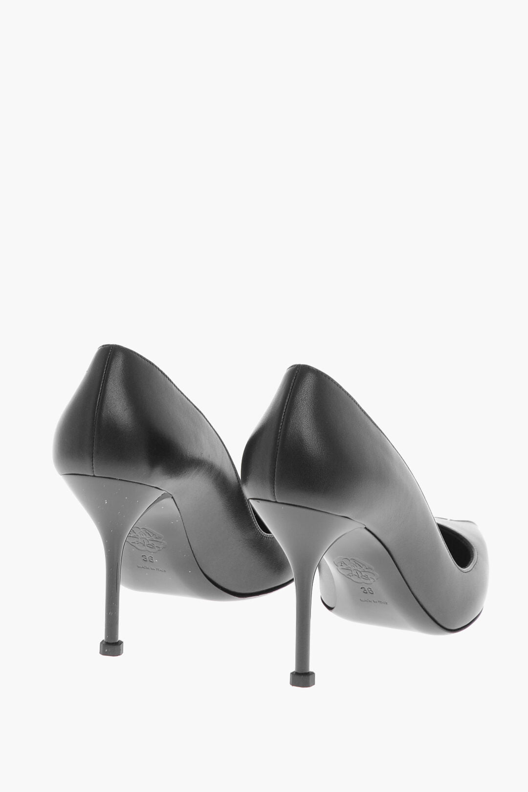 Alexander McQueen Leather HARDWARE Pumps with Metal Toe 10cm