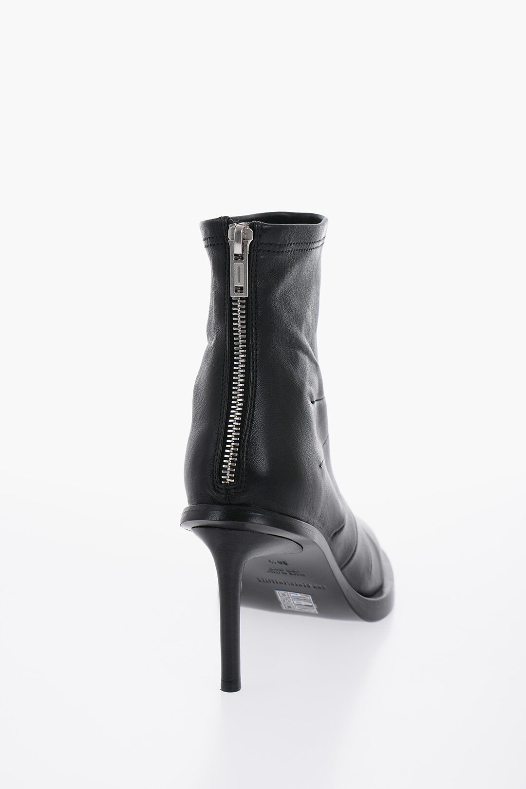 Ann Demeulemeester Leather HEDY Sock Boots with Embroderies 8cm
