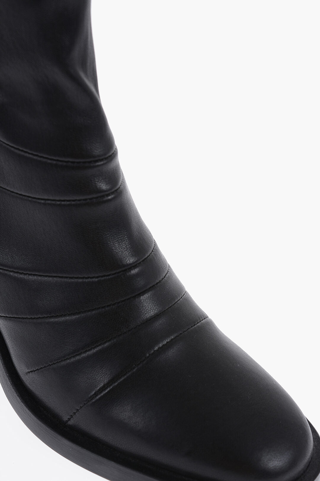 Ann Demeulemeester Leather HEDY Sock Boots with Embroderies 8cm
