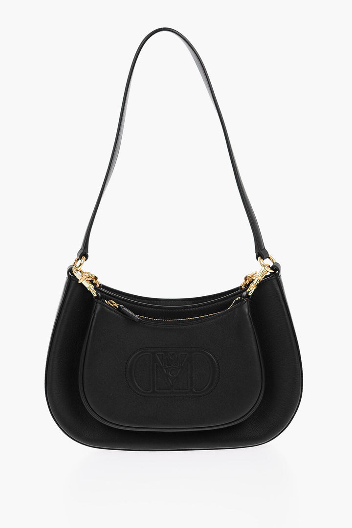 MCM Leather Hobo Bag with Removable Detail