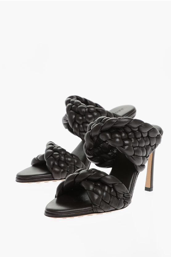 Bottega Veneta - Other - Bottega Veneta Leather INTRECCIO Open Top Mules 8cm - 8093190972 - Ask Me Wear