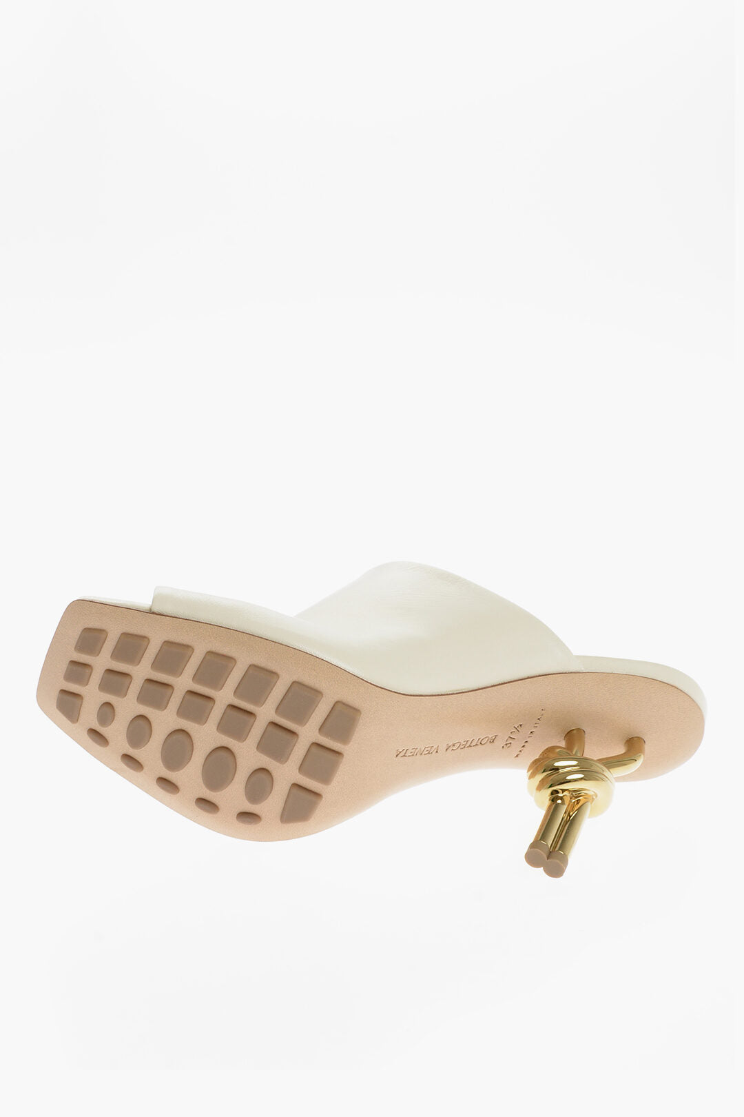 Bottega Veneta Leather KNOT Mules With Statement Heel 10 cm