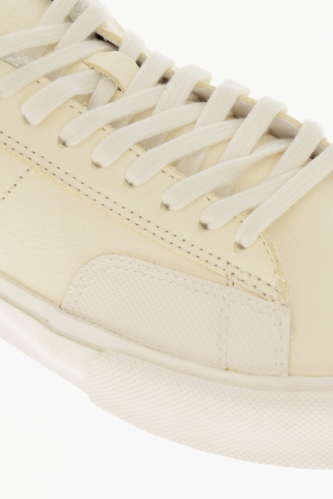 Heron Preston Leather Low Top Sneakers with Contrasting Detail