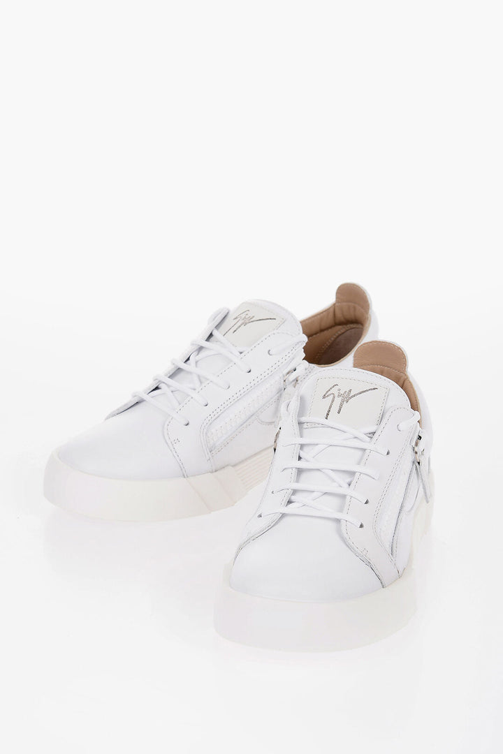 Giuseppe Zanotti Leather Low-Top Sneakers with Side Zip