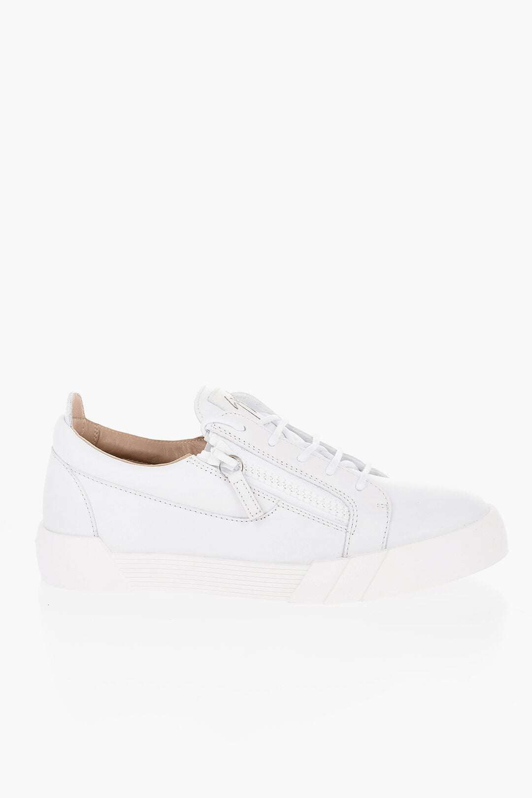 Giuseppe Zanotti Leather Low-Top Sneakers with Side Zip