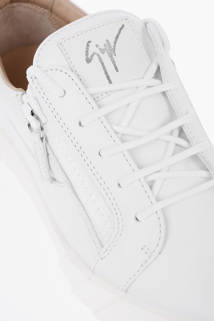 Giuseppe Zanotti Leather Low-Top Sneakers with Side Zip