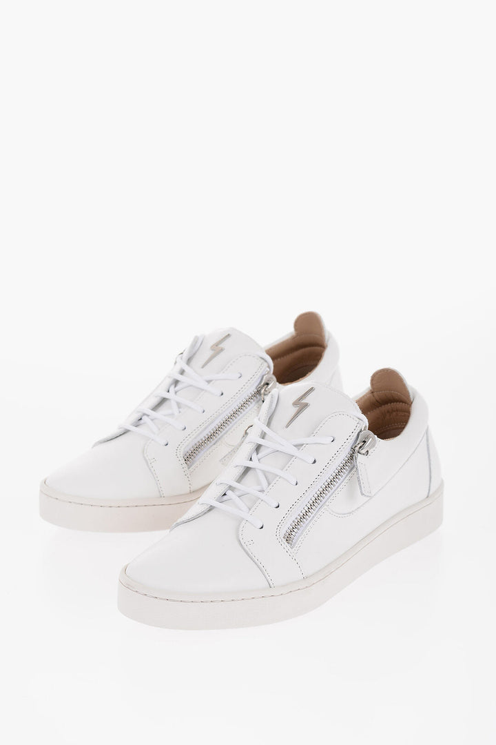 Giuseppe Zanotti Leather Low-Top Sneakers with Zip Details