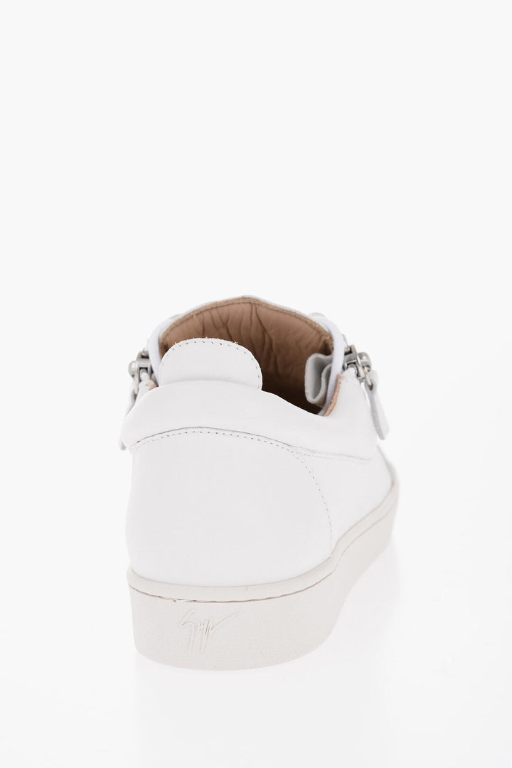 Giuseppe Zanotti Leather Low-Top Sneakers with Zip Details